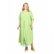 Платье , свободный силуэт, размер 48, зеленый FRIDA
