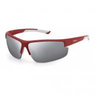 Солнцезащитные очки , прямоугольные, для мужчин, красный Polaroid