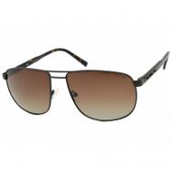 Солнцезащитные очки , авиаторы, оправа: металл, градиентные, поляризационные, для мужчин, черный Ventoe