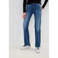 Джинсы  , прямые, средняя посадка, стрейч, размер 26/32, голубой Pepe Jeans