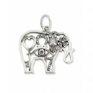 Подвеска серебро Слон декоративная с чернением 0400521-10245 POKROVSKY JEWELRY