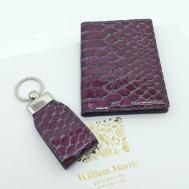 Комплект для паспорта , натуральная кожа, фиолетовый William Morris