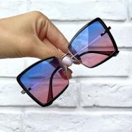 Солнцезащитные очки , бабочка, с защитой от УФ, для женщин, черный Sunglass