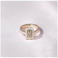Кольцо помолвочное IMAGIC белое золото, 585 проба, родирование, бриллиант, размер 16.5-19 IMAGIC.DIAMONDS