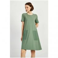 Платье-футболка , хлопок, повседневное, карманы, размер M, зеленый Baon