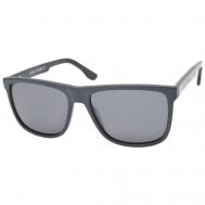 Солнцезащитные очки , прямоугольные, оправа: пластик, для мужчин, черный Enni Marco