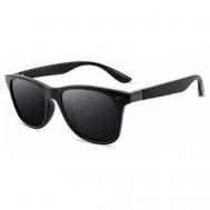 Солнцезащитные очки , квадратные, оправа: пластик, поляризационные, с защитой от УФ, черный NicePrice