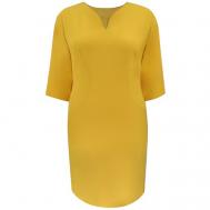 Платье-футляр , повседневное, классическое, полуприлегающее, макси, размер 46, желтый MILA