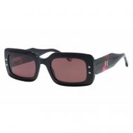 Солнцезащитные очки , прямоугольные, оправа: пластик, с защитой от УФ, для женщин, черный Carolina Herrera