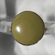 Кольцо , мельхиор, кальцит, размер 17, зеленый True Stones