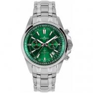 Наручные часы  Sport, серебряный, зеленый Jacques Lemans