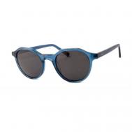 Солнцезащитные очки , круглые, оправа: пластик, поляризационные, с защитой от УФ, для женщин, синий MANGO