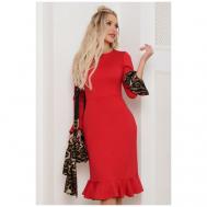 Платье , размер 50, красный Look Russian