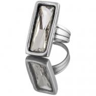 Кольцо , бижутерный сплав, серебрение, кристалл, серебряный L'attrice di base