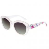 Солнцезащитные очки , бабочка, оправа: металл, устойчивые к появлению царапин, градиентные, поляризационные, с защитой от УФ, для женщин, белый StyleMark