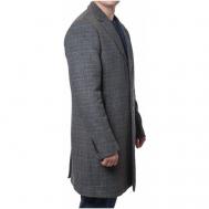 Пальто  демисезонное, шерсть, размер 52/182, серый Lexmer