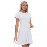 Платье , хлопок, повседневное, полуприлегающее, мини, размер 44 (S), белый Lunarable