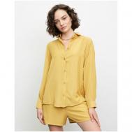 Пижама , рубашка, шорты, размер 44 (M), желтый Celena