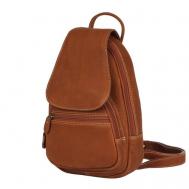 Рюкзак , натуральная кожа, внутренний карман, оранжевый Bufalo