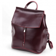 Рюкзак , натуральная кожа, внутренний карман, регулируемый ремень, бордовый Mega Outlet