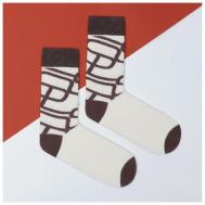 Мужские носки , классические, на 23 февраля, размер 41-42, белый, бежевый ProMarket