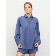 Пижама , рубашка, шорты, размер 42 (S), синий Celena