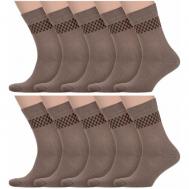Мужские носки , 10 пар, размер 25 (40-41), коричневый Palama