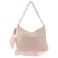 Сумка  торба Polina & Eiterou повседневная, натуральная кожа, внутренний карман, розовый Polina & Eiterou (Balina)