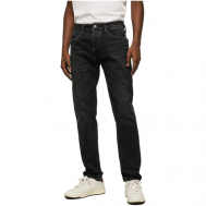Джинсы , прямой силуэт, средняя посадка, размер 32, черный Pepe Jeans