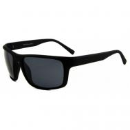 Солнцезащитные очки , прямоугольные, оправа: пластик, поляризационные, с защитой от УФ, для мужчин, черный TROPICAL