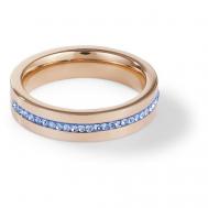 Кольцо , бижутерный сплав, кристаллы Swarovski, синий Coeur de Lion