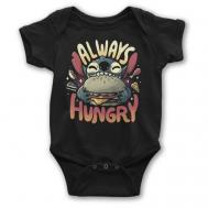 Боди детское  Стич - Вечно Голодный Для новорожденных Для малышей Черное 2-4 мес. Wild Child