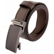 Ремень , натуральная кожа, металл, подарочная упаковка, для мужчин, размер 120, длина 120 см., коричневый Mr.Belt