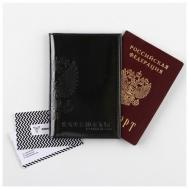 Обложка для паспорта , черный Сима-ленд