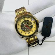 Наручные часы мужские механические, классические, золотой Мэбо