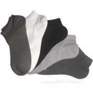 Носки , 5 пар, укороченные, воздухопроницаемые, размер 41-46, черный, серый Turkan