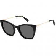 Солнцезащитные очки , кошачий глаз, оправа: металл, поляризационные, с защитой от УФ, для женщин, черный Polaroid