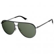 Солнцезащитные очки , авиаторы, оправа: металл, поляризационные, для мужчин, серый Polaroid