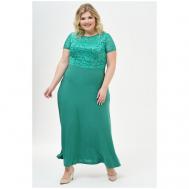 Платье , вечернее, полуприлегающее, макси, размер 52, зеленый OLSI