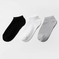 Носки , 3 пары, размер 39/40, серый, черный, белый Grand Line
