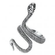Кольцо Регулируемое незамкнутое кольцо Змея, серебряный Kiss Buty