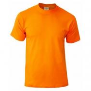 Футболка , хлопок, однотонная, размер XL, оранжевый Novik