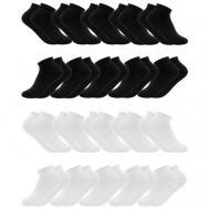 Женские носки  укороченные, 20 пар, размер 37-41, белый, черный MORRAH