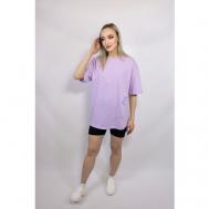 Костюм , футболка и велосипедки, повседневный стиль, полуприлегающий силуэт, размер 40, фиолетовый Sofi Sweet
