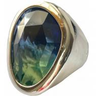 Кольцо , бижутерный сплав, кристалл, размер 18, серебряный Florento