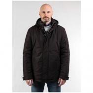 куртка  демисезонная, силуэт прямой, утепленная, карманы, капюшон, размер (58)182-116-100, коричневый Naviator
