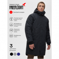 куртка  зимняя, утепленная, водонепроницаемая, внутренний карман, воздухопроницаемая, несъемный капюшон, мембранная, подкладка, карманы, манжеты, регулируемые манжеты, ветрозащитная, капюшон, размер 48, черный Free Flight
