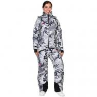 Комбинезон , зимний, силуэт полуприлегающий, карман для ски-пасса, водонепроницаемый, размер 44, серый RAIDPOINT