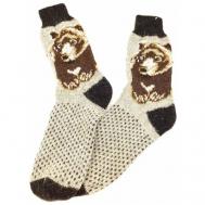 Носки , размер 41-44, коричневый, серый Рассказовские носки