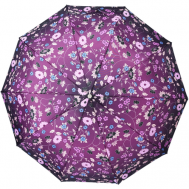 Зонт , полуавтомат, 3 сложения, купол 110 см., 10 спиц, для женщин, фиолетовый Zest